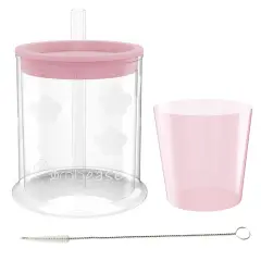 Grabease Sippy Cup Transition Sippy Cups for Baby Toddler Sippy Cups Baby Feeding, BPA-Free & Phthalate-Free for Baby & Toddler, 4-oz, Blush Pink