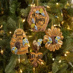 Bucilla Felt Ornaments Applique Kit Set Of 4-Beehive Bliss