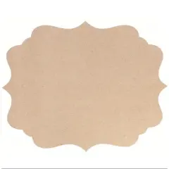 Unfinished Scalloped Shaped Frame