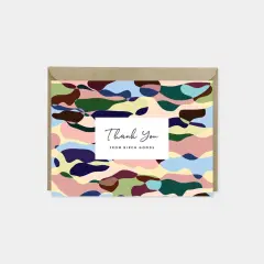 Abstract Camo Custom Thank You Card II