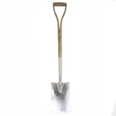 Spear & Jackson Digging Spade, Traditional Stainless Range Garden Tool, Treaded Stainless Steel Head and Ash Wood Handle for Efficient Soil Digging