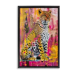 Stupell Industries Urban Abstraction Cheetah Floating Frame Design by LSR Design Studio