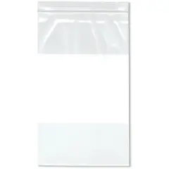 Plymor 6" x 10" (Pack of 100), 4 Mil Heavy Duty White-Block Zipper Reclosable Plastic Bags