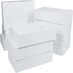 Premium 10 Piece Extra Large Gift Boxes for Presents - Premium White Gift Boxes with Lids at 4-inch Deep
