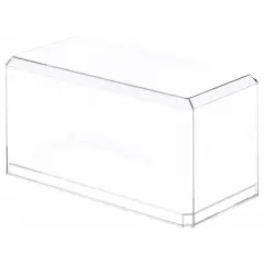 Pioneer Plastics 094C Clear Plastic Beveled Edge Display Case, 4.375" W x 4.125" D x 9" H (For 8 inch dolls) (Mailer Box)