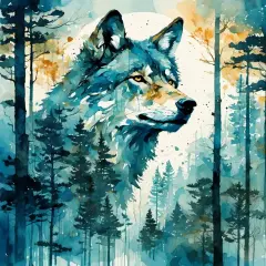 Wolf Diamond Painting Art Kits for Adults Animal Diamond Art Kits DIY 5D Diamond Art Kits for Beginners Full Drill Diamond Painting Kits for Gift Home Wall Decor