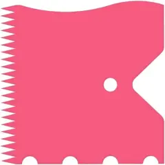 Hutzler 4-in-1 Cake Edger - Comb, Ridge, Wave and Corner Frosting Decorating Tool Pink