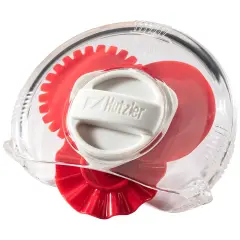 Hutzler Adjustable 3-in-1 Pastry Trimmer - Includes Straight, Fluted & Perforated Cutting Edges Red