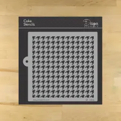 Houndstooth Miniprint Cake Stencil | C806 by Designer Stencils | Cake Decorating Tools |