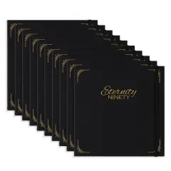 New York Central Eternity Ninety Flat Book- 8x8" Sketch Watercolor Journal, 10-Pack - Black Soft Paperback- Watercolor Sketchbook w/ Elastic Band, 100 Total Sheets 100% Cotton, 90 lb Cold-Pressed