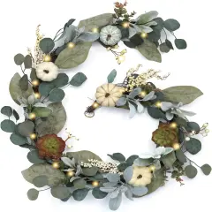 Fall Eucalyptus Leaves Garland