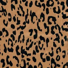 1 Yard Satin Animal Print Fabric, 58/60&Prime; Wide 100% Polyester CARAMEL