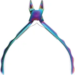 The Beadsmith Chroma Series Flush Cutter, 5.25 inches with hardened stainless-steel head, rainbow titanium coating, contoured comfort grip handle and double-leaf spring, tool for jewelry making