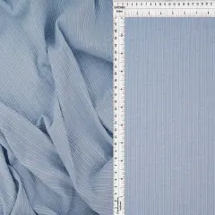 Pointelle Two Tone Rib Fabric 1 Yard Soft Stretch Textured 58/60" Wide Blue LT