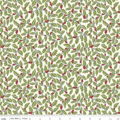 Swirling Holly in B (01667432b) | Festive Greetings | Liberty Fabrics | Riley Blake