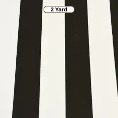 10 Oz 100% Cotton Canvas 2" Stripe 60" Wide Outdoor Fabric Black