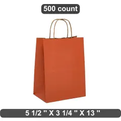 Heavy Duty Kraft Shopping Bag 5.5" x 3.25" x 13"