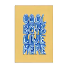 Stupell Industries Cool Boys Live Here Canvas Wall Art Design by Martina Pavlova