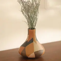 Decorative Retro Terracotta Vase-7.5X7.5 Inch