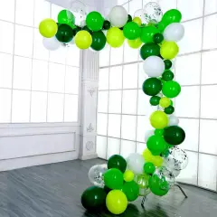 120 Green Jade Clear Balloons Wedding Garland Arch Decorations Tools Kit Set