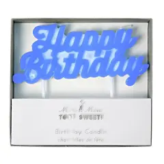 BLUE HAPPY BIRTHDAY CANDLE