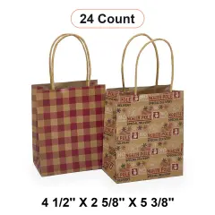 Festive Assorted Holiday Gift Bags 4.5" x 2.625" x 5.375"