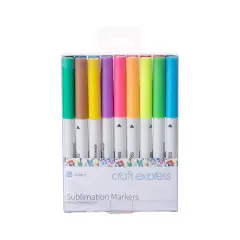 Craft Express 18 Pack Assorted Sublimation Markers &ndash; Dual Tip, Permanent Ink Pens