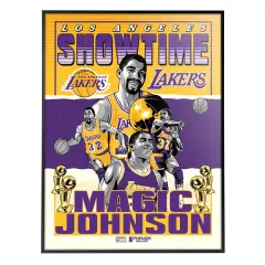 Phenom Gallery Los Angeles Lakers "Showtime" Magic Johnson Deluxe Framed Serigraph Print