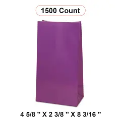 Colored Paper Bags 4 5/8'' x 2 3/8'' x 8 3/16'' Sealing Bags