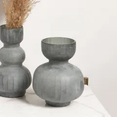 Decorative Lota Glass Vase In Grey color