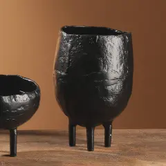 Decorative Footed Wabi Vase-6X8 Inch