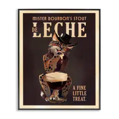 Stupell Industries Bourbon De Leche Stout Framed Giclee Wall Art Design by The Whiskey Ginger