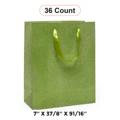 Durable Glitter Grain Euro Totes 7'' x 3 7/8'' x 9 1/16'' for Gifts Lime