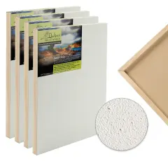 Da Vinci Pro Resist-Grip Coarse Textured Gesso Board, 3/4" Depth Multipack Art Boards for Painting, White Acrylic Polymer with Quartz Sand, Warp-Resistant Cradled and Sealed MDF Panel