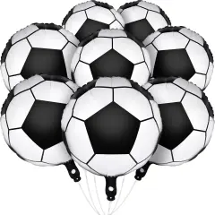8 pcs 18 inch Soccer Balloons for Party Soccer Birthday Decorations World Cup Foil Mylar Balloons