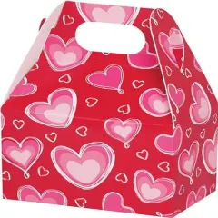 Pack/6: Ombre Hearts Gable Box - 4 x 2-1/2 x 2-1/2"