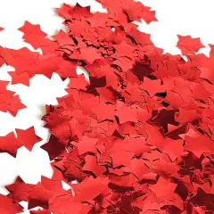 Red Star Confetti 0.6 inch,Round Red Foil Confetti,Shiny Red Confetti for Party Decoration or Filled Balloons,(3.52 oz)