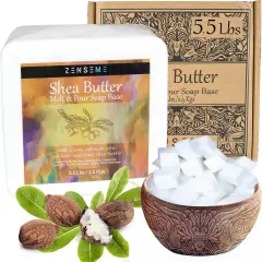 5.5 LBS - Shea Butter Soap Base Melt & Pour Soap Base | Melt & Pour Supplies Kit SLS/SLES & PEG Free | Best Natural Organic Vegan Vegetable Ingredients | 100% Natural & Soft Bulk for Adult DIY Maker