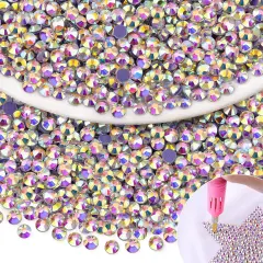 1500Pcs Hotfix Rhinestones for Clothing, Crystal AB SS20 Iron On Flatback Glass Gems, Bedazzler Crystals Rhinestones for Crafting Clothes Hats Shoes Fabric Bedazzling