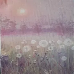 Dandelion Dreams Dandelion Dreams Designer Printed AIDA Fabric. Canvas for embroidery with an applied backgroundKF-1102A