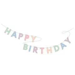PASTEL HAPPY BIRTHDAY BANNER