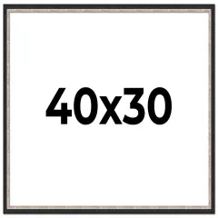 Simple Silver Picture Frame - UV Acrylic, Backing Board, Hanging Hardware Included