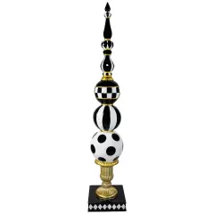 Northlight Commercial Size Ball Finial Christmas Decoration - 71.25" - Black and White
