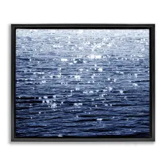 Stupell Industries Sun Reflecting on Sea Floater Framed Canvas Wall Art Design by Maggie Olsen