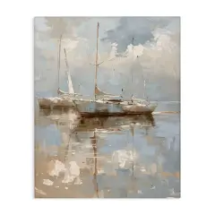 Stupell Industries Race Day Sailboats Canvas Wall Art Design by Petal Prints Design