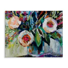Stupell Industries Modern Fiesta Flowers Canvas Wall Art Design by Jeanette Vertentes