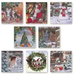 Crystal ArtChristmas Card Box Set Diamond Painting Multi