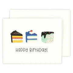 Echo Park Greeting Card 1/Pkg-Happy Birthday Sliced Cake