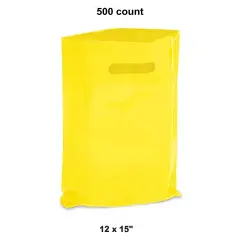 High-Quality 12 x 15" Die Cut Bags for yellow Yellow