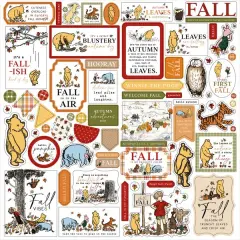 Echo Park Winnie The Pooh Autumn Element Sticker: 12x12 Cardstock Stickers